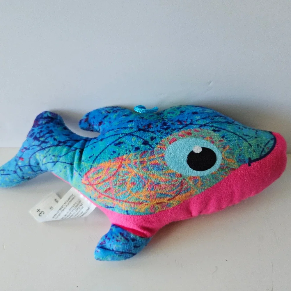 Fiesta SCRIBBLEEZ Sealife 5in Plush Stuffed Animal Dolphin Fish